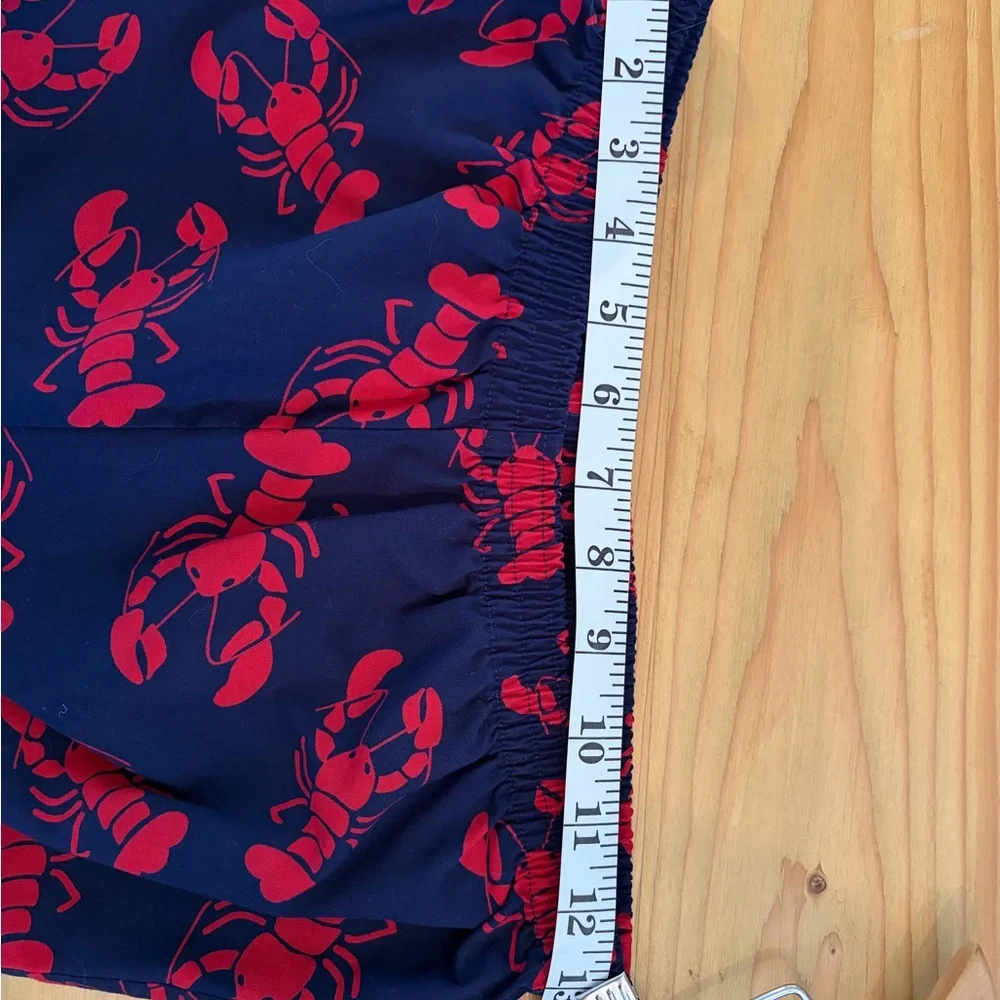L.L. Bean Kids Navy Blue Pajama Bottoms with Red Lobster Print